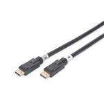 Digitus DisplayPort 1.2. připojovací kabel se zesilovačem 10 m, Ultra HD 4K ,zlacené konektory AK-340105-100-S