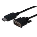Digitus DisplayPort adapter cable, DP - DVI (24+1) M/M, 2.0m, w/interlock, DP 1.1a compatible, CE, bl DB-340301-020-S