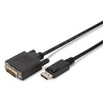Digitus DisplayPort adapter cable, DP - DVI (24+1) M/M, 2.0m, w/interlock, DP 1.1a compatible, CE, bl DK-340301-020-S