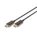 Digitus DisplayPort AOC hybrid-fiber connection cable M/M, 15m, UHD 8K@60Hz, CE, gold, bl AK-340107-150-S