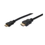 Digitus HDMI 1.3 / 1.2 (C to A) pripojovací kábel 2 m, pozl. kontakty AK-330106-020-S