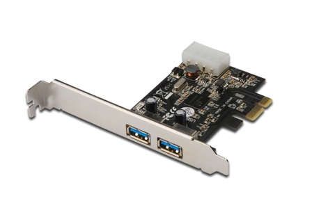 Digitus USB 3.0, 2-Port, PCI Express Add-On, 2 Ports A/F; 1x LP bracket, NEC uPD720200 chipset DS-30220-4