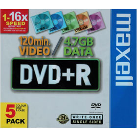 DVD+R 4,7GB 16x 5P 5mm CMX 275522 MAXELL