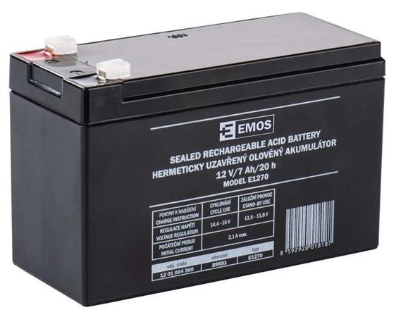 Emos baterie SLA 12V / 7 Ah, Faston 4.8 (187) 1201004300