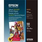 Epson Value Glossy Photo Paper, foto papier, lesklý, biely, 10x15cm, 183 g/m2, 100 ks, C13S400039,