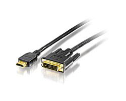 Equip HDMI kábel, HDMI male -> DVI-D male 2,0 m