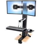 Ergotron WorkFit-S Dual Monitor Standing Desk Workstation - Montážní sada (svorka k montáži na stůl 33-341-200