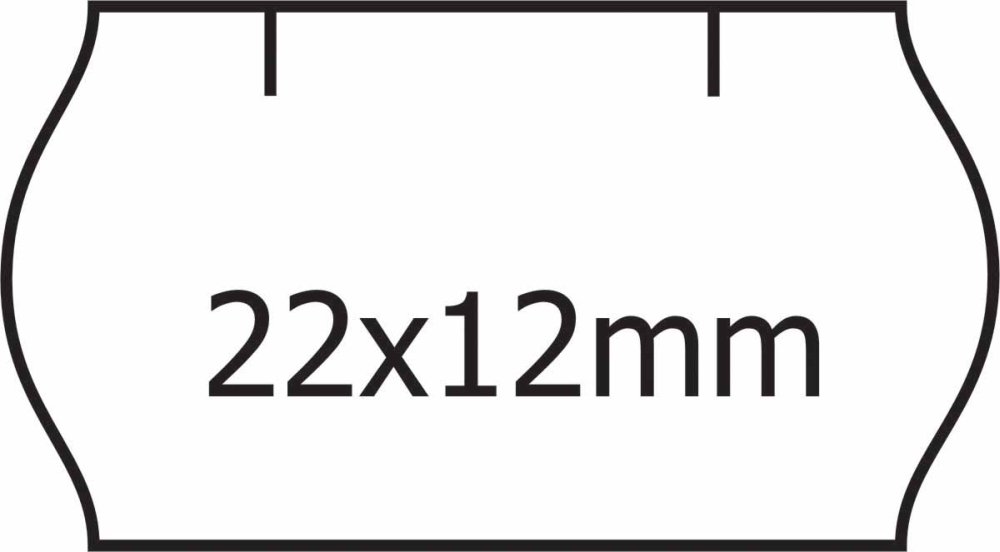 Etikety Contact pro etiketovací kleště 22x12mm, s obloučkem, bílé