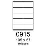 etikety RAYFILM 105x57 biele s odnímateľným lepidlom R01020915A (100 list./A4) R0102.0915A