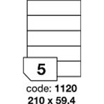 etikety RAYFILM 210x59,4 univerzálne biele R01001120F (1.000 list./A4) R0100.1120F