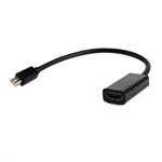 GEMBIRD Kabel CABLEXPERT red. miniDisplayport na HDMI, M/F, černá KAB051R25