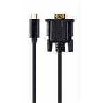 GEMBIRD USB-C to VGA-M adapter 2m black blister A-CM-VGAM-01