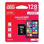 Goodram Micro Secure Digital Card, 128GB, micro SDXC, M1AA-1280R12, UHS-I U1 (Class 10), s adaptéro