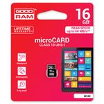 Goodram Micro Secure Digital Card, 16GB, micro SDHC, M1A0-0160R12, UHS I, pre archiváciu dát