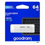 Goodram USB flash disk, USB 2.0, 64GB, UME2, biely, UME2-0640W0R11, USB A, s krytkou