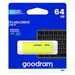 Goodram USB flash disk, USB 2.0, 64GB, UME2, žltý, UME2-0640Y0R11, USB A, s krytkou