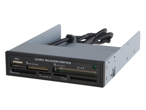 i-Tec USB 2.0 card reader All-in-1 int. extra USB port black