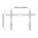 na tv do75kg,,VESA 400x200,z.od steny 30 mm,fixný,23"-42"
