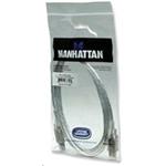 Manhattan kábel, USB 2.0 A/B, 1.8m, strieborný, plast
