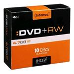 Intenso DVD+RW, 4211632, 10-pack, 4.7GB, 4x, 12cm, Standard, slim case, rewritable, pre archiváciu