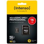 INTENSO Micro SDHC karta 16GB Class10, UHS-1 PRO 3433470