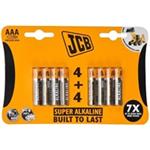 JCB SUPER alkalická batéria AAA (LR03), blister 8 ks