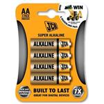JCB SUPER alkalická batéria LR06, blister 4 ks