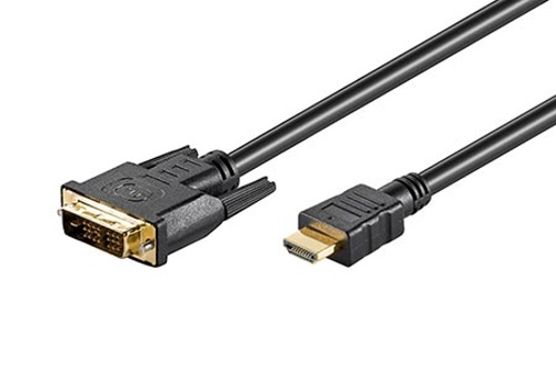 Kábel DVI-D(M) - HDMI M , 1m, s ferity, zlacené konektory 11.92.5551