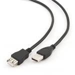 Kabel Gembird USB A-A 1,8m 2.0 prodlužovací HQ Black