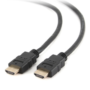kábel HDMI-HDMI 1m M/M tienený, ver.2.0, pozlátené kontakty, čierny CC-HDMI4-1M