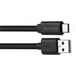 Kábel USB (2.0), USB A M- USB C M, 1m, čierny, Avacom DCUS-TPC-P10K