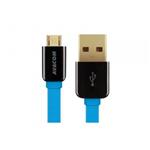 Kábel USB (2.0), USB A M- USB micro M, 1.2m, modrý, Avacom DCUS-MIC-120B