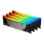 KINGSTON FURY Renegade RGB 64GB DDR4 3200MT/s / CL16 / DIMM / Black / Kit 4x 16GB KF432C16RB12AK4/64