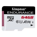 Kingston High Endurance - Paměťová karta flash - 64 GB - A1 / UHS-I U1 / Class10 - microSDXC UHS-I SDCE/64GB