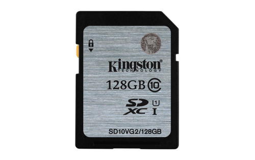 Kingston Secure Digital Card, 128GB, SDXC, SD10VG2/128GB, UHS-I