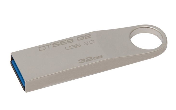Kingston USB flash disk, 3.0, 32GB, Data Traveler SE9, strieborný, DTSE9G2/32GB, kovový