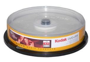 Kodak - DVD+RW 4,7GB 4x, 10ks v cake obale predávané po1ks