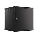 LANBERG RACK CABINET 19” WALL-MOUNT 12U/600X600 FOR SELF-ASSEMBLY WITH METAL DOOR BLACK (FLAT PACK) WF01-6612-00B