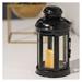 LED lampáš čierny, okrúhly, 18,5 cm, 1x CR2032, vnútorný, vintage, časovač 8592920111222