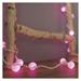 LED svetelná cherry reťaz – guličky 2,5 cm, 4 m, vonkajšia aj vnútorná, ružová, časovač 8592920096222