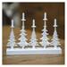 LED svietnik – vianočné stromy so sviečkami, 24 cm, 2x AA, vnútorný, teplá biela, časovač 8592920110904