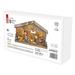 LED vianočný betlehem drevený, 19 cm, 3x AA, vnútorný, teplá biela, časovač 8592920098080