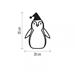 LED vianočný tučniak, 20 cm, 3x AA, vnútorný, studená biela, časovač 8592920093979
