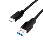 LOGILINK - USB 3.2 Gen1x1 cable, USB-A male to USB-C male, black, 2m CU0170
