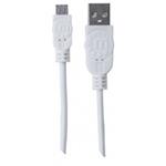 Manhattan Hi-Speed USB Device Cable, A Male / micro-B Male, 1 m (3 ft.), biely
