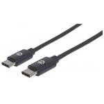 MANHATTAN kabel Hi-Speed USB-C, Type-C Male to Type-C Male, 2m, černý 354875