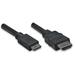 MANHATTAN kabel High Speed HDMI 3D, Mini HDMI Male to Male, stíněný, černý, 1,8m 304955