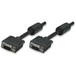 Manhattan kábel, monitorový, SVGA M/F predlžovací, 30m, ferrite, čierny, retail