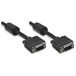 Manhattan kábel, monitorový, SVGA M/M, 10m, ferrite, čierny, plast
