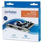 MANHATTAN Serial PCI Card, Two External DB9 Ports 158213